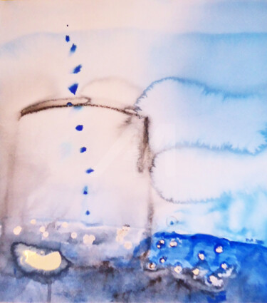 Cherchan le bleu 50x70x1 cm ©2017 por Rosa Virgili Abelló