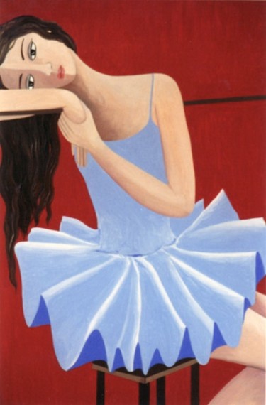 Pintura titulada ""Bailarina"" por Rosa Maria Maldonado Guerrero "Azul", Obra de arte original, Otro
