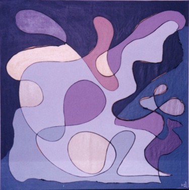 Pintura titulada ""Paloma"" por Rosa Maria Maldonado Guerrero "Azul", Obra de arte original, Oleo