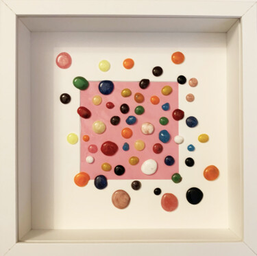 Drop on Pink Peinture intitulée "Drop on Pink" par Rose, Œuvre d'art originale, Acrylique Monté sur Panneau de bois