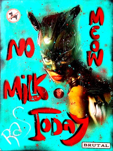 Painting titled "NO MILK TODAY I" by Rose-Agathe Steiner, Original Artwork, Acrylic