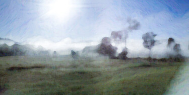 Grafika cyfrowa / sztuka generowana cyfrowo zatytułowany „Mystic Morning: Fog…” autorstwa Rose Marinelli, Oryginalna praca,…