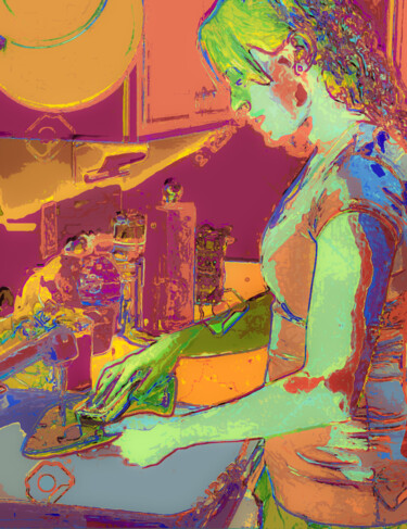 Arte digital titulada "Reflections of Unse…" por Rose Marinelli, Obra de arte original, Trabajo Digital 2D