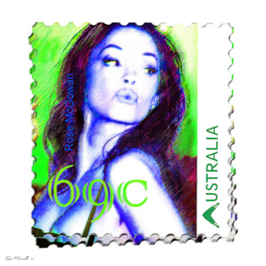 Arte digital titulada "69 Cent Stamp: A Tr…" por Rose Marinelli, Obra de arte original, Trabajo Digital 2D