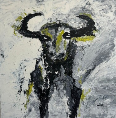 Peinture intitulée "El Toro" par Rose Mary Vallas, Œuvre d'art originale, Acrylique Monté sur Châssis en bois