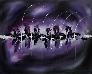 Painting titled "Mystere" by Rose Mary Vallas, Original Artwork, Acrylic Mounted on Wood Stretcher frame