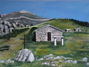 Painting titled "Les bergeries de To…" by Rose Passalboni Giudicelli, Original Artwork, Acrylic