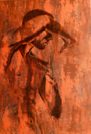 Schilderij getiteld "THAI CHI" door Rose Soria, Origineel Kunstwerk, Acryl Gemonteerd op Frame voor houten brancard