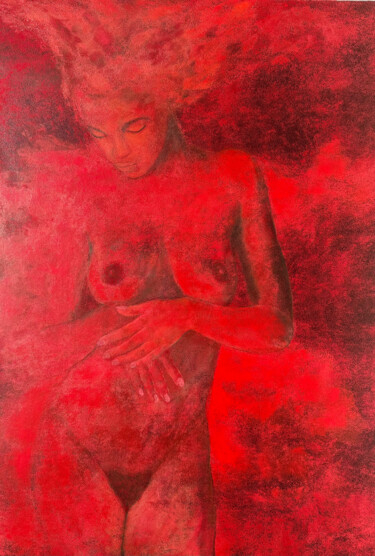 Malerei mit dem Titel "Rêve inachevé" von Rose Soria, Original-Kunstwerk, Acryl Auf Keilrahmen aus Holz montiert