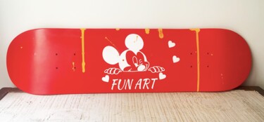 Sculpture titled "Fun Art" by Rose, Original Artwork, Wood Mounted on Wood Panel