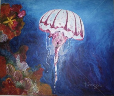 Pintura intitulada "Água Viva" por Rose Canazzaro, Obras de arte originais