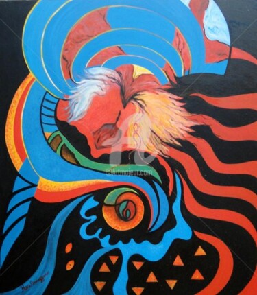 Pintura titulada "Desejo em Espiral -…" por Rose Canazzaro, Obra de arte original, Oleo