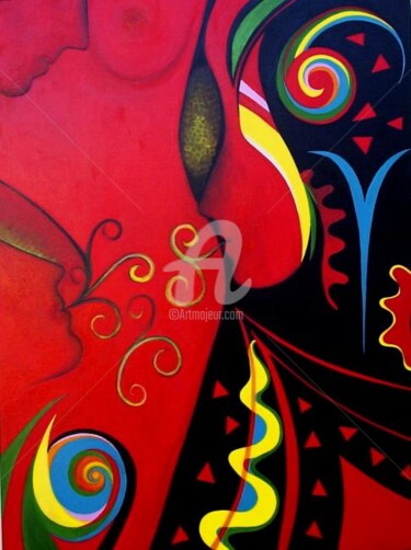 Pintura titulada "NARRATIVA DE UM DES…" por Rose Canazzaro, Obra de arte original, Oleo Montado en Bastidor de camilla de ma…