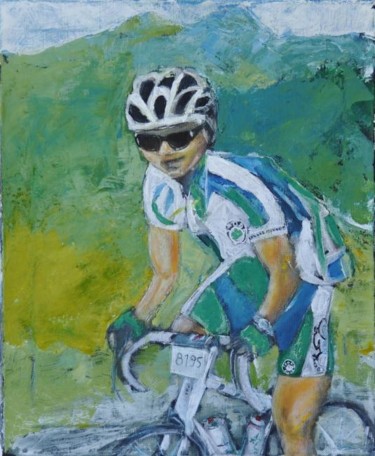 Peinture intitulée "Le Cycliste (Cyclo…" par Rosedingue, Œuvre d'art originale