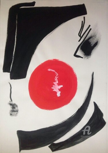 Malerei mit dem Titel "Oekaki" von Roseli Franco, Original-Kunstwerk, Tinte