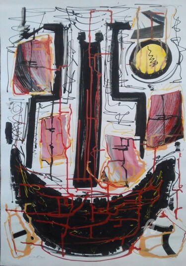 Pintura titulada "La Barca" por Roseli Franco, Obra de arte original, Acrílico
