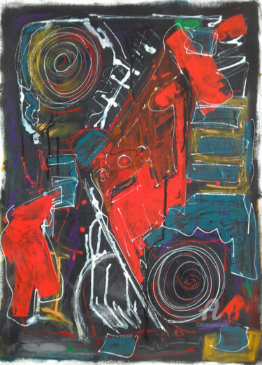 Painting titled "Movimento II" by Roseli Franco, Original Artwork, Acrylic