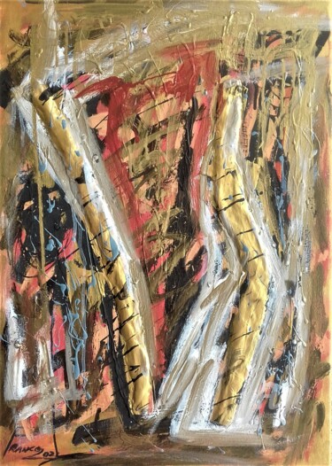 Картина под названием "Obelisco" - Roseli Franco, Подлинное произведение искусства, Акрил Установлен на Деревянная панель