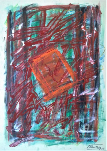 Dessin intitulée "Composição com Form…" par Roseli Franco, Œuvre d'art originale, Pastel