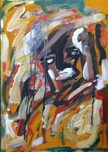 Картина под названием "Olhar Direto" - Roseli Franco, Подлинное произведение искусства, Акрил