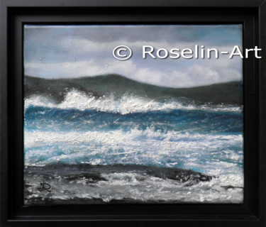 Peinture intitulée "Vue sur la mer. Pei…" par Roselin-Art, Œuvre d'art originale, Huile