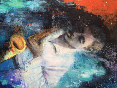 Peinture intitulée "Jazz" par Roseline Chesserond, Œuvre d'art originale, Acrylique