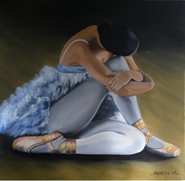 Painting titled "Danseuse Etoile" by Roseline Pederencino Et Olivier Villella, Original Artwork, Oil