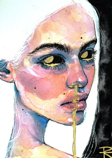 LITIO Pintura titulada "LITIO" por Roselin Estephanía, Obra de arte original, Acuarela