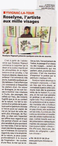 Article de presse 2017 © par Roselyne PEGEAULT
