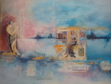 Malarstwo zatytułowany „Grande bleue” autorstwa Roselyne Rollant (Evarose), Oryginalna praca, Akryl