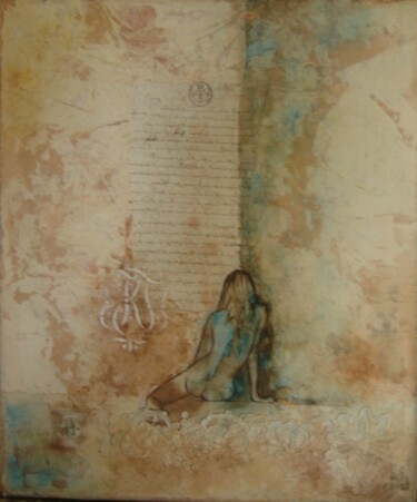 Painting titled "Rêverie" by Roselyne Rollant (Evarose), Original Artwork, Acrylic