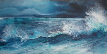 Painting titled "H2o 2" by Roselyne Rollant (Evarose), Original Artwork, Acrylic