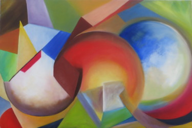 Pintura titulada "Eléments" por Roselyne Schwarz, Obra de arte original, Oleo
