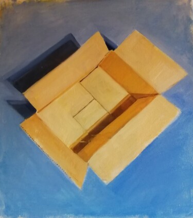 Painting titled "Amazon delivery" by Rosemary Burn, Original Artwork, Oil
