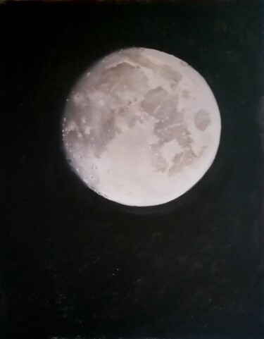 绘画 标题为“Moon” 由Rosemary Burn, 原创艺术品, 油