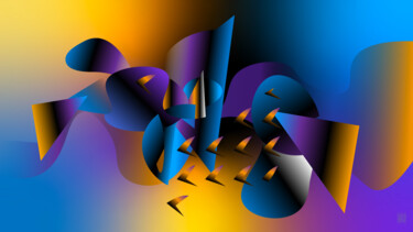 Digitale Kunst mit dem Titel "Flying Minstrels" von Rosemary Collard, Original-Kunstwerk, 2D digitale Arbeit