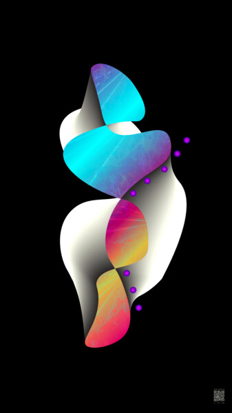Digitale Kunst getiteld "'Colour Flora' - 23…" door Rosemary Collard, Origineel Kunstwerk, 2D Digital Work