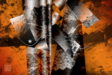 Digitale Kunst getiteld "'Iron Clad' - 23123…" door Rosemary Collard, Origineel Kunstwerk, Digitale collage