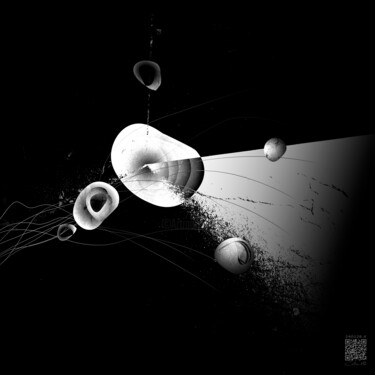 Digitale Kunst getiteld "Deep Sea Moon - 240…" door Rosemary Collard, Origineel Kunstwerk, 2D Digital Work
