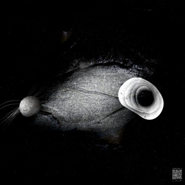 Digitale Kunst getiteld "'Deep Sea Moon' - 2…" door Rosemary Collard, Origineel Kunstwerk, 2D Digital Work
