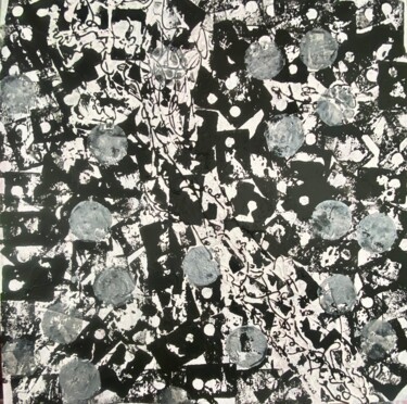 Ζωγραφική με τίτλο "Film Noir" από Rosemary Michel, Αυθεντικά έργα τέχνης, Ακρυλικό Τοποθετήθηκε στο Ξύλινο φορείο σκελετό