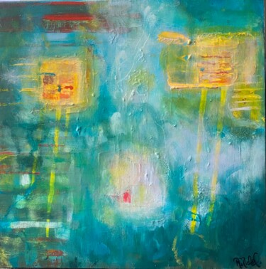 Painting titled "Outliers" by Rosemary Michel, Original Artwork, Acrylic Mounted on Wood Stretcher frame