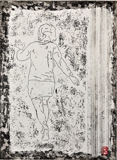 Incisioni, stampe intitolato "Loin Devant" da Rosemary Piolais, Opera d'arte originale, incisione