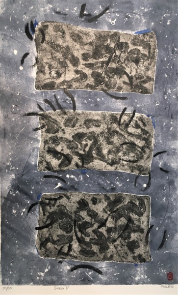 Traces V Printmaking titled "Traces V" by Rosemary Piolais, Original Art, Engraving