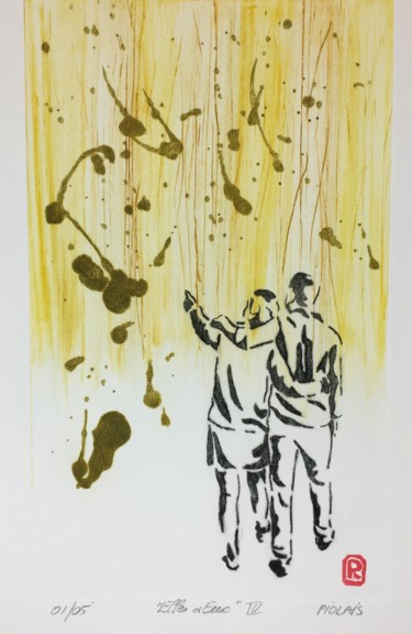 Elles & Eux - N°IV Printmaking titled "Elles & Eux - N°IV" by Rosemary Piolais, Original Art, Engraving