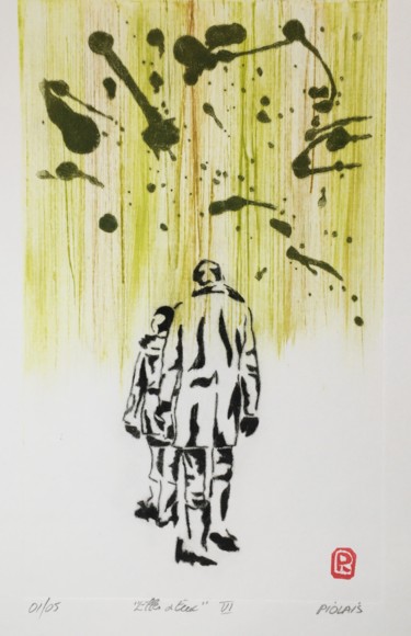 Elles & Eux - N°VI Printmaking titled "Elles & Eux - N°VI" by Rosemary Piolais, Original Art, Engraving