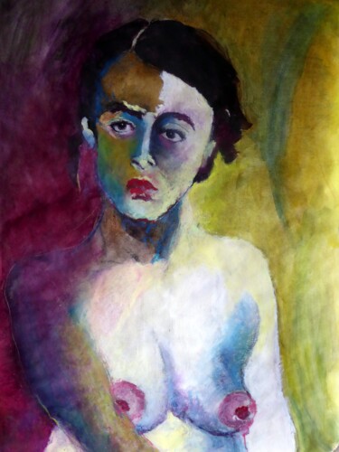 Malerei mit dem Titel "Sarah" von Rosemay Dahan, Original-Kunstwerk, Tinte