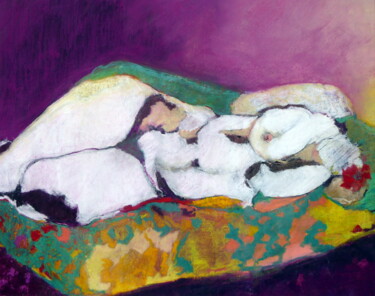 Картина под названием "GILDA" - Rosemay Dahan, Подлинное произведение искусства, Пастель