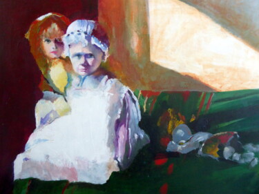 Peinture intitulée "Childhood 1" par Rosemay Dahan, Œuvre d'art originale, Acrylique Monté sur Châssis en bois