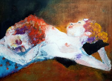 Peinture intitulée "Asleep" par Rosemay Dahan, Œuvre d'art originale, Pastel